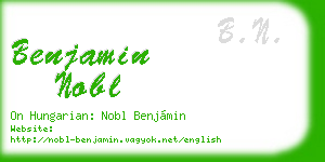 benjamin nobl business card
