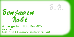 benjamin nobl business card